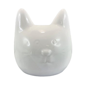 SKARBONKA CERAMICZNA GŁOWA KOTA BIAŁA KOT