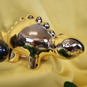 SKARBONKA CERAMICZNA DINOZAUR ZŁOTY