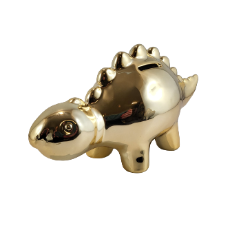 SKARBONKA CERAMICZNA DINOZAUR ZŁOTY