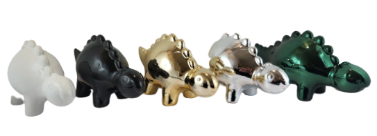 SKARBONKA CERAMICZNA DINOZAUR SREBRNY