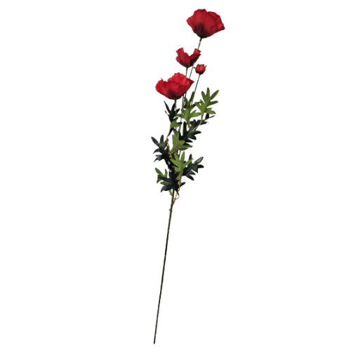 SZTUCZNA ROŚLINA MAK GAŁĄZKA 72 CM
