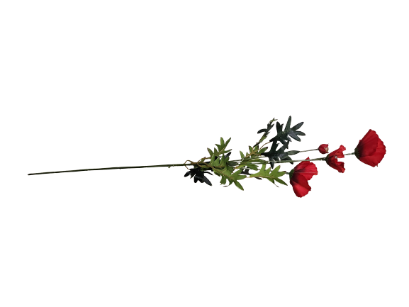 SZTUCZNA ROŚLINA MAK GAŁĄZKA 72 CM