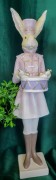 KRÓLIK ZAJĄC STOJĄCY PASTELOWY 43 cm MIX DWA WZORY do wyboru