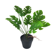 SZTUCZNA ROŚLINA DEKORACYJNA MONSTERA W DONICZCE 40 CM