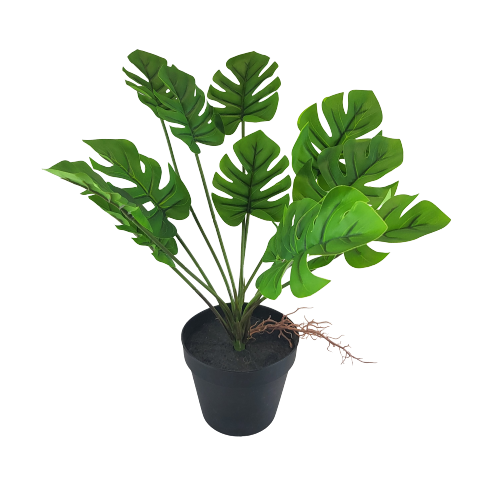 SZTUCZNA ROŚLINA DEKORACYJNA MONSTERA W DONICZCE 40 CM