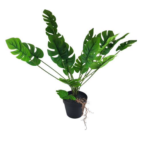 SZTUCZNA ROŚLINA DEKORACYJNA MONSTERA W DONICZCE 50 CM