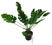 SZTUCZNA ROŚLINA DEKORACYJNA MONSTERA W DONICZCE 50 CM