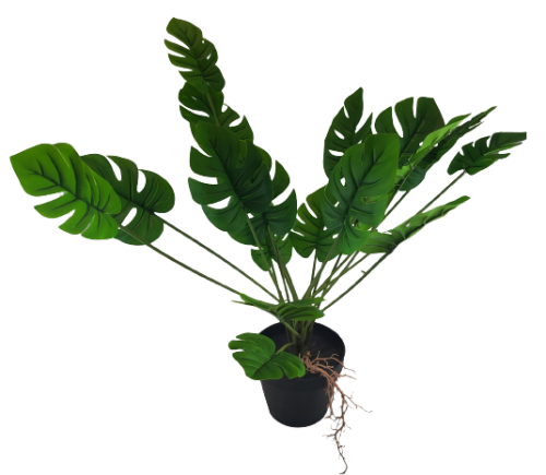 SZTUCZNA ROŚLINA DEKORACYJNA MONSTERA W DONICZCE 50 CM
