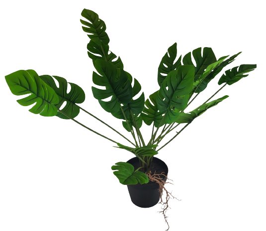 SZTUCZNA ROŚLINA DEKORACYJNA MONSTERA W DONICZCE 50 CM
