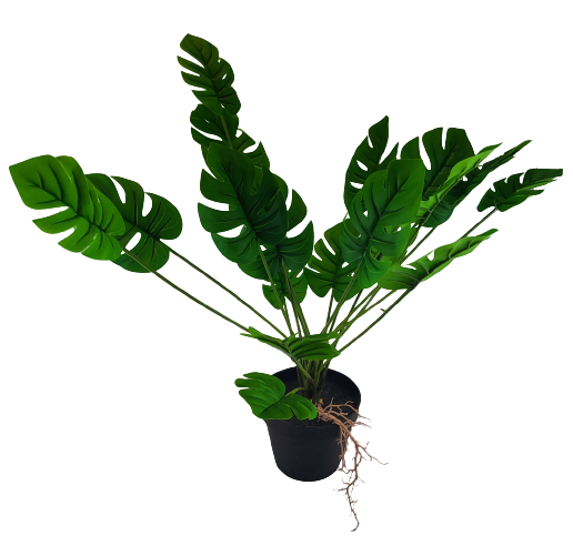 SZTUCZNA ROŚLINA DEKORACYJNA MONSTERA W DONICZCE 50 CM