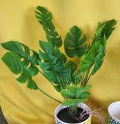 SZTUCZNA ROŚLINA DEKORACYJNA MONSTERA W DONICZCE 50 CM