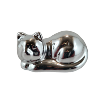 FIGURKA KOT CERAMICZNY ZŁOTY lub SREBRNY