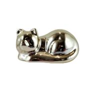 FIGURKA KOT CERAMICZNY ZŁOTY lub SREBRNY