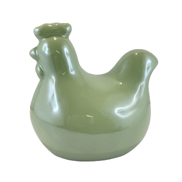 KURKA KURA CERAMICZNA PERŁOWA