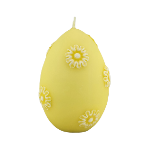 ŚWIECA JAJKO MARGARETKA DUŻE ŻÓŁTE WIELKANOCNE 11CM