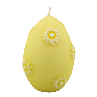 ŚWIECA JAJKO MARGARETKA DUŻE ŻÓŁTE WIELKANOCNE 11CM