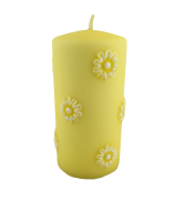 ŚWIECA WALEC ŻÓŁTY MARGARETKA WIELKANOCNA 14CM