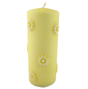 ŚWIECA WALEC ŻÓŁTY MARGARETKA WIELKANOCNA 18CM