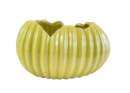 DONICZKA/OSŁONKA SKORUPKA ŻÓŁTA PERŁOWA 14X10X8 CM