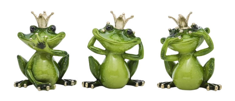 FIGURKA ŻABY ŻABA W KORONIE NA SZCZĘŚCIE MIX 3 WZORY do wyboru