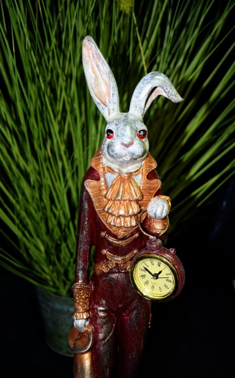 FIGURKA KRÓLIK ZAJĄC Z ZEGAREM 54 CM XXL