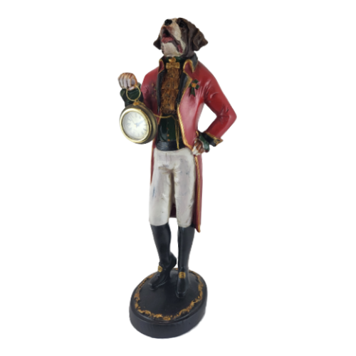 FIGURKA PIES Z ZEGARKIEM ZEGAREM