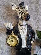 FIGURKA ZEBRA Z ZEGARKIEM ZEGAREM