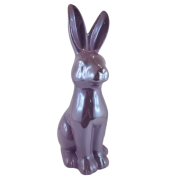 KRÓLIK CERAMICZNY SIEDZĄCY LAWENDOWY PERŁOWY