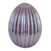JAJKO CERAMICZNE LAWENDOWE KARBOWANE 17CM