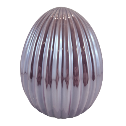 JAJKO CERAMICZNE LAWENDOWE KARBOWANE 17CM