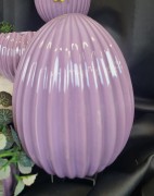 JAJKO CERAMICZNE LAWENDOWE KARBOWANE 17CM