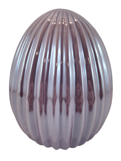 JAJKO CERAMICZNE LAWENDOWE KARBOWANE 17CM