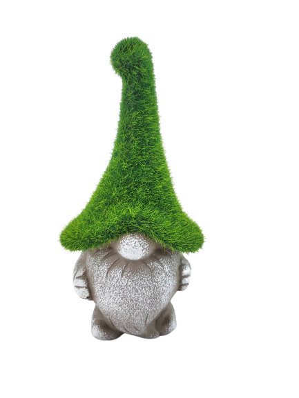 CERAMICZNY KRASNAL W ZIELONEJ CZAPCE 17cm