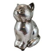 KOT KOTEK CERAMICZNY KAMIONKA SREBRNY