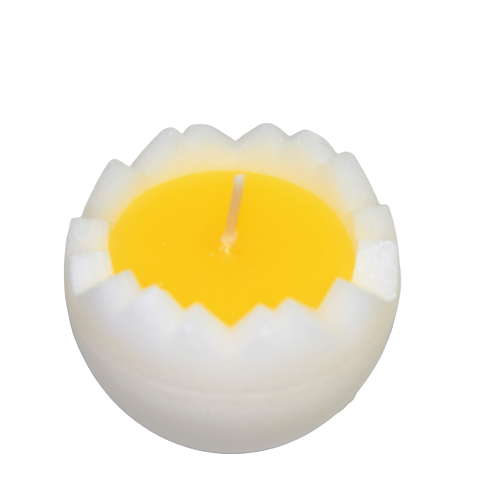 ŚWIECA JAJKO SKORUPKA ZAPACH! 5/7CM DUŻA ŻÓŁTA