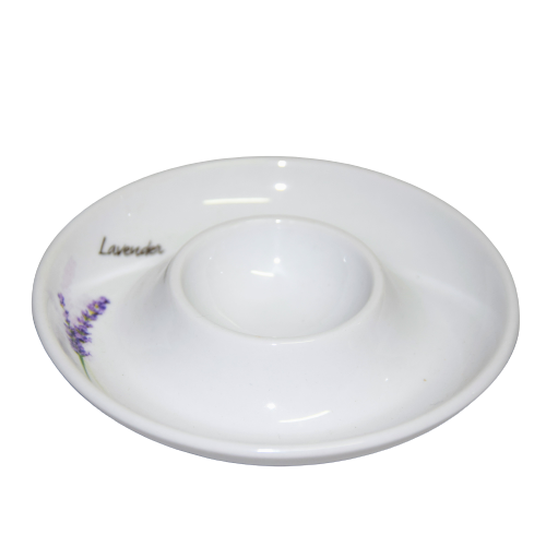 KIELISZEK PODSTAWKA NA JAJKO CERAMICZNA Z LAWENDĄ