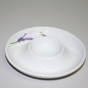 KIELISZEK PODSTAWKA NA JAJKO CERAMICZNA Z LAWENDĄ