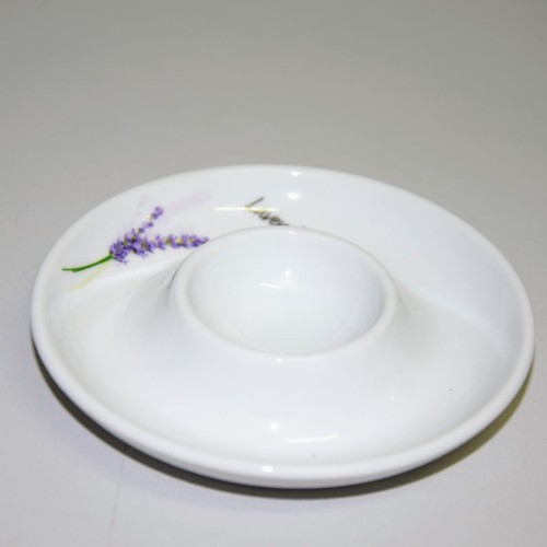 KIELISZEK PODSTAWKA NA JAJKO CERAMICZNA Z LAWENDĄ