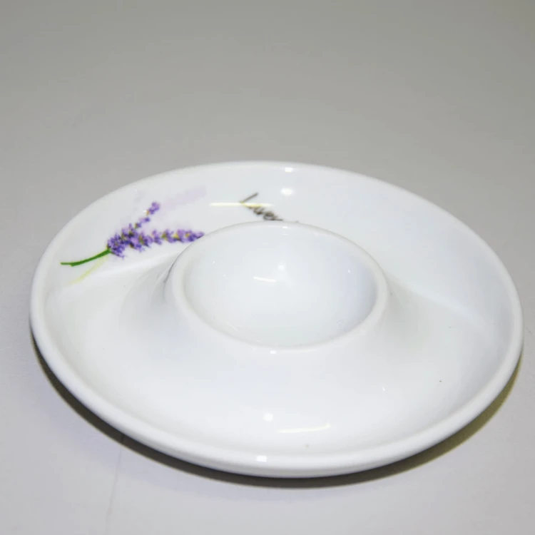 KIELISZEK PODSTAWKA NA JAJKO CERAMICZNA Z LAWENDĄ