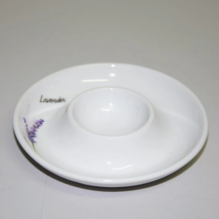 KIELISZEK PODSTAWKA NA JAJKO CERAMICZNA Z LAWENDĄ