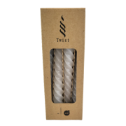 ZESTAW 4 ŚWIEC TWIST BIAŁE H19 FI2,2