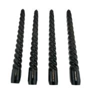 ZESTAW 4 ŚWIEC TWIST CZARNE H19 FI2,2