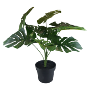 SZTUCZNA ROŚLINA DEKORACYJNA MONSTERA W DONICZCE 40CM