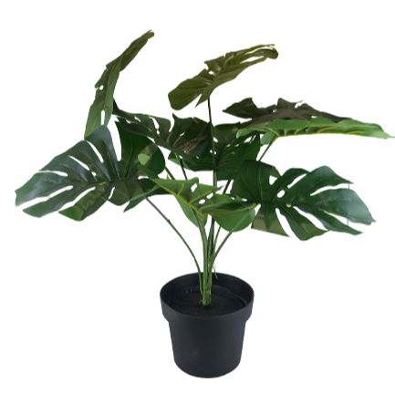 SZTUCZNA ROŚLINA DEKORACYJNA MONSTERA W DONICZCE 40CM