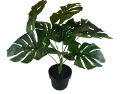 SZTUCZNA ROŚLINA DEKORACYJNA MONSTERA W DONICZCE 40CM