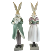 KRÓLIK ZAJĄC STOJĄCY 47,5/46,5CM -MIX DWA WZORY DO WYBORU