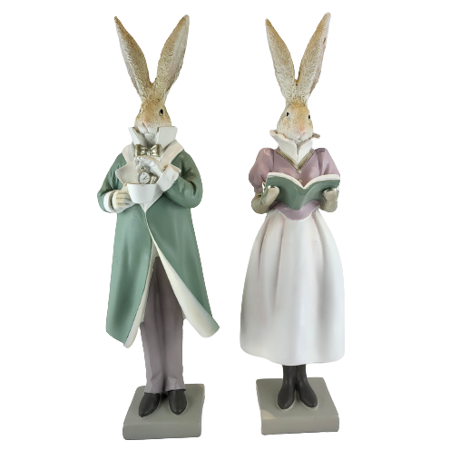 KRÓLIK ZAJĄC STOJĄCY 47,5/46,5CM -MIX DWA WZORY DO WYBORU