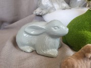 ZAJĄC CERAMICZNY LEŻĄCY ZIELONY