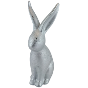 CERAMICZNY KRÓLIK SREBRNY 18 CM