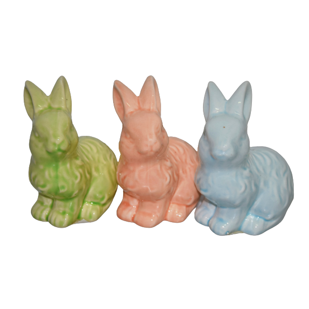 KRÓLIK KRÓLICZEK CERAMICZNY MIX 3 KOLORY